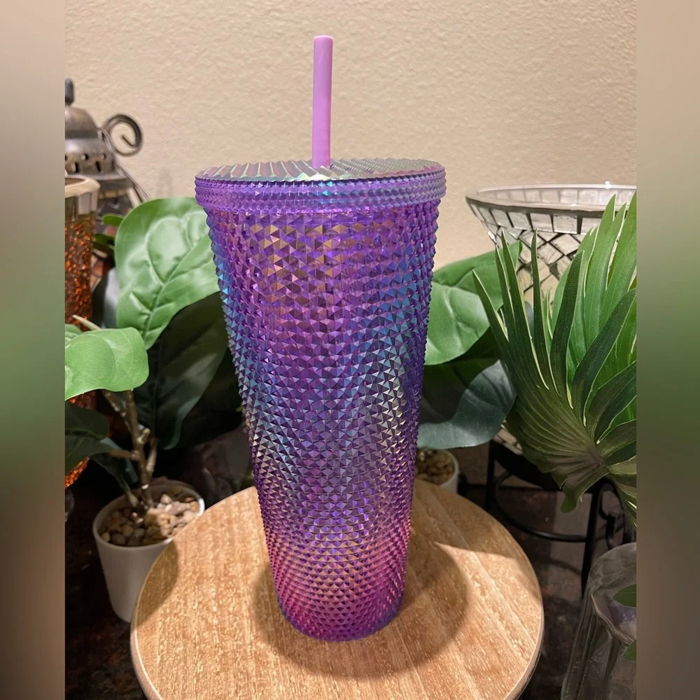 Starbucks 2022 Target Purple Rainbow Oil Slick Studded Venti Tumbler Cold Cup